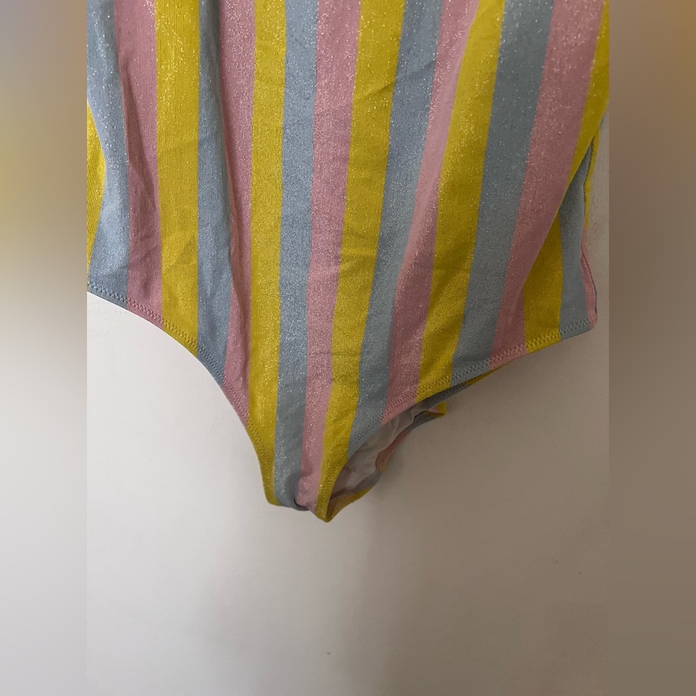 Solid & Striped Glittery Low Back One Piece - image 3